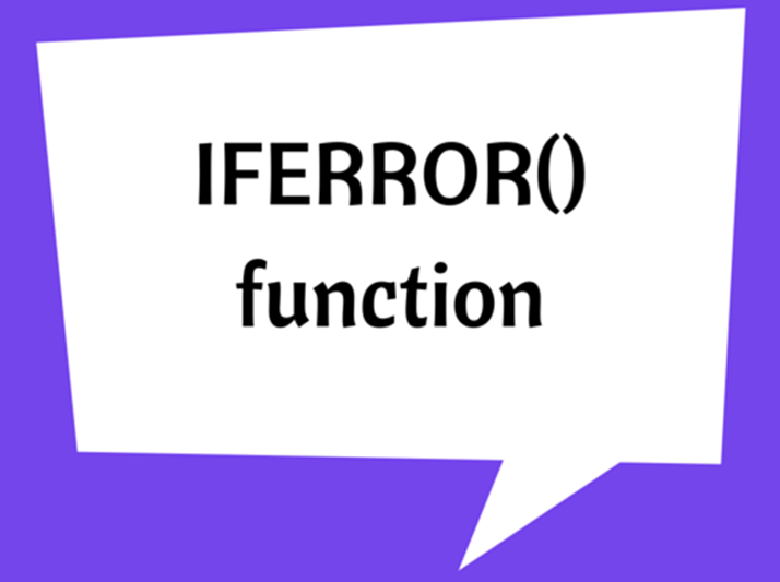 IFERROR() function